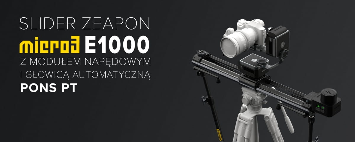 slider zeapon micro 3 e1000 z modułem napędowym i głowicą automatyczną pons pt,