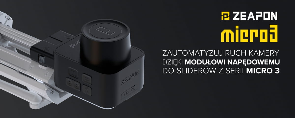 slider zeapon micro 3 e1000 z modułem napędowym i głowicą