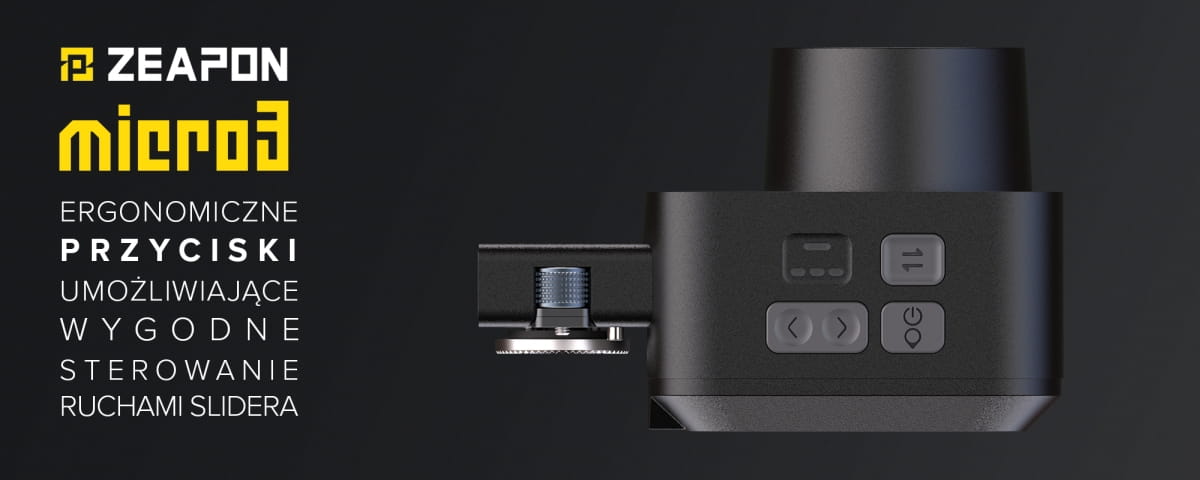 slider zeapon micro 3 e1000 z modułem napędowym i głowicą