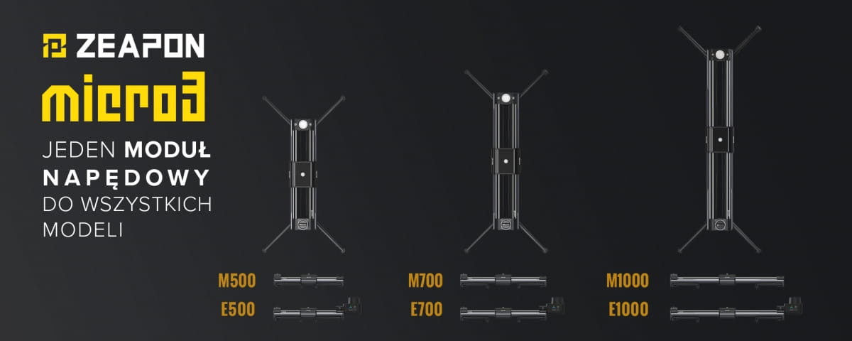 slider zeapon micro 3 e1000 z modułem napędowym