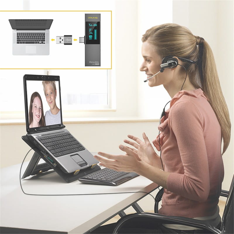 Bezprzewodowy zestaw mikrofonowy 7Ryms RimoMic Lite [USB-C] biały