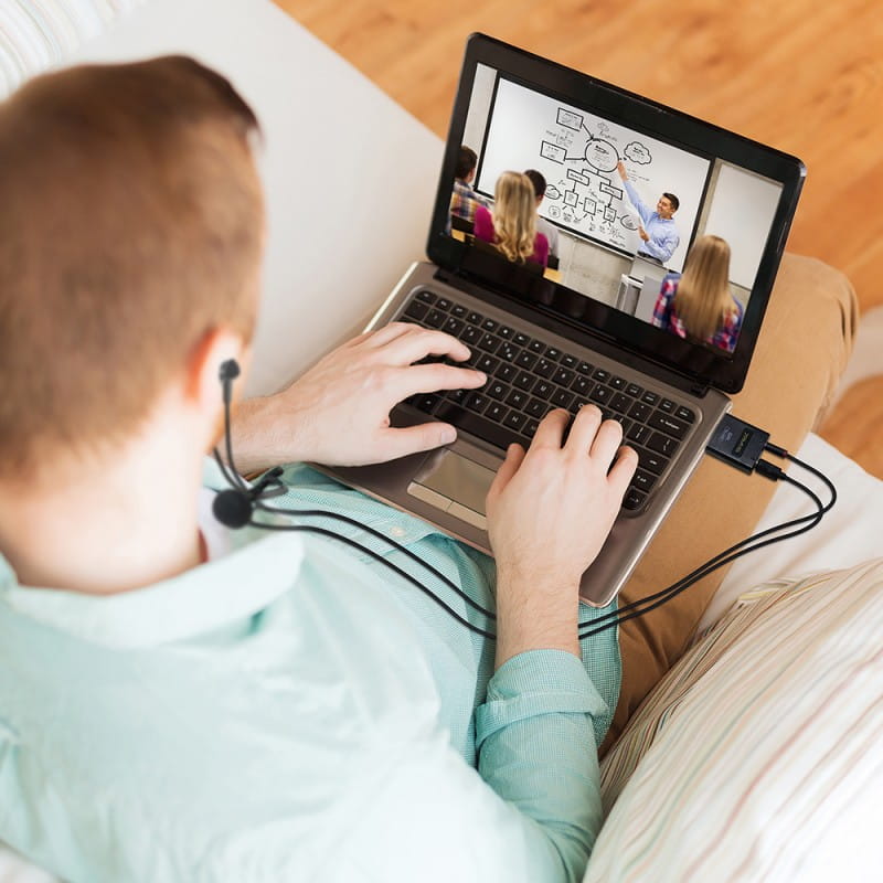 Adapter audio 7Ryms SR TS-USB z USB-C na mini jack 3,5mm do mikrofonu i słuchawek