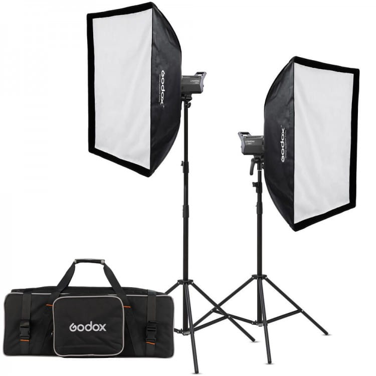 zestaw 2x godox litemons la150d k2 + akcesoria