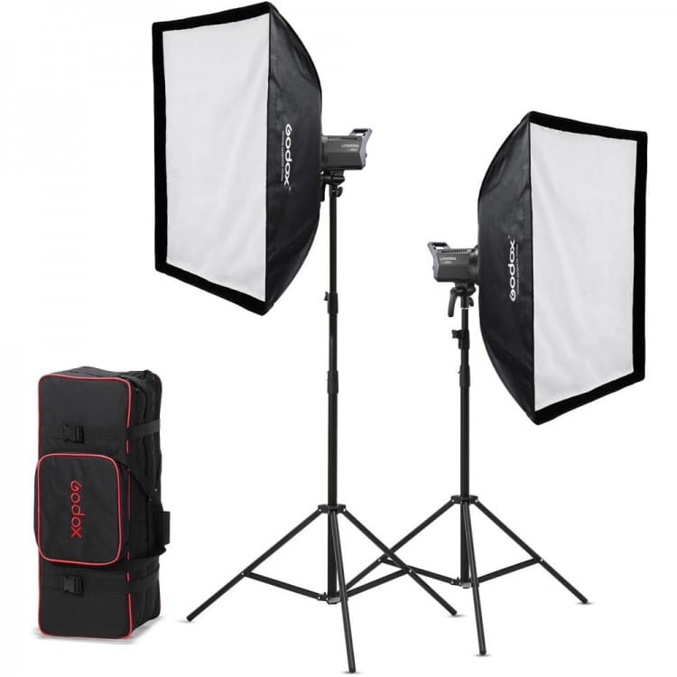 zestaw 2x godox litemons la150bi color k2 + akcesoria