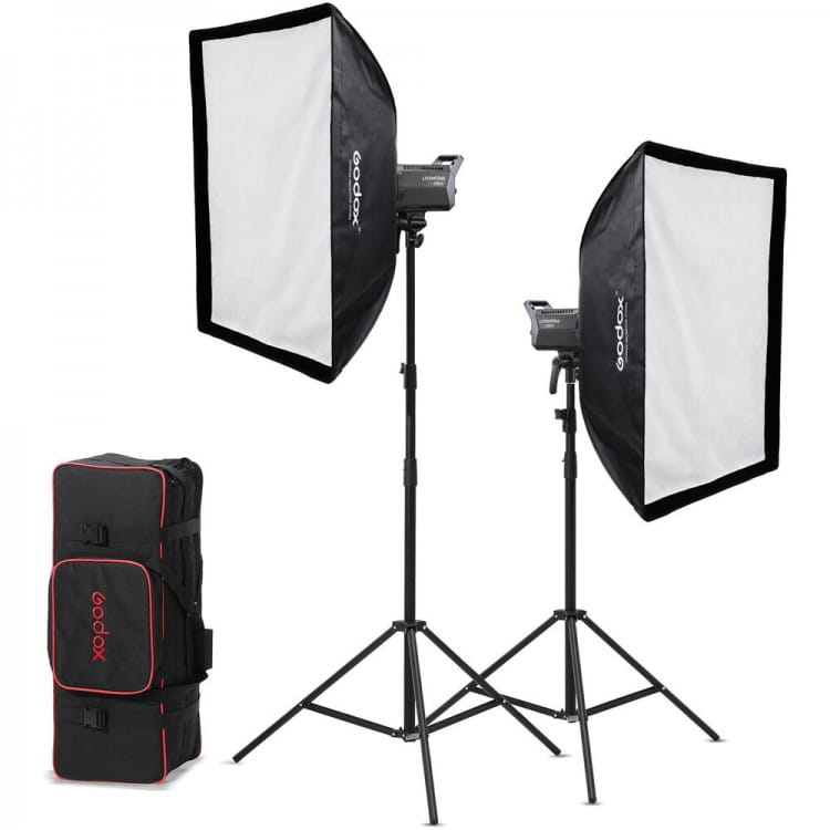zestaw 2x godox litemons la200bi color k2 + akcesoria