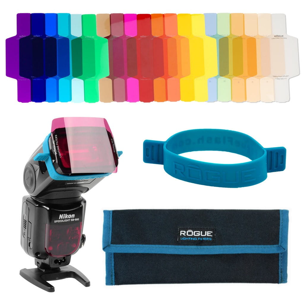 zestaw kolorowych filtrów żelowych rogue flash gels - combo filter kit
