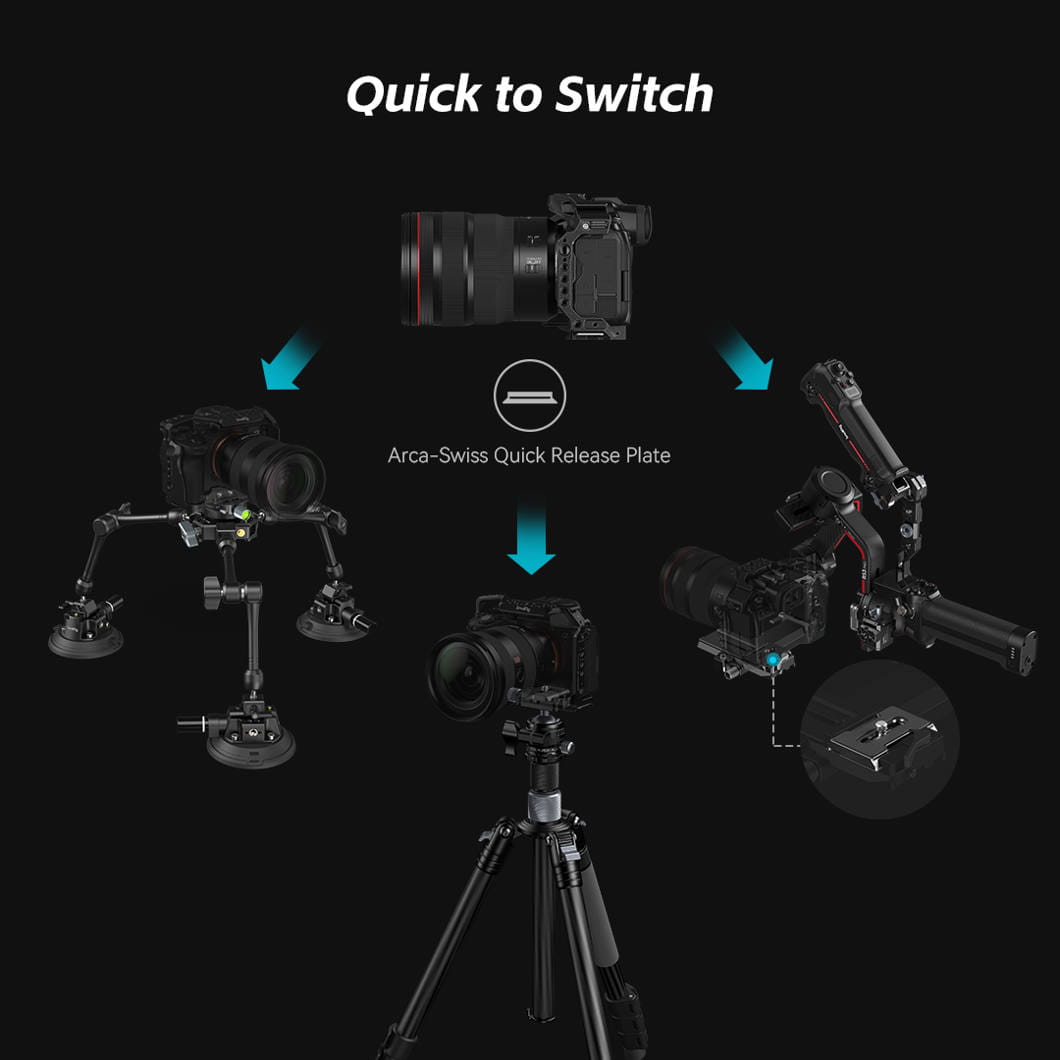 smallrig 3565 przyssawka 4-ramienna z uchwytem do kamery kit sc-15k