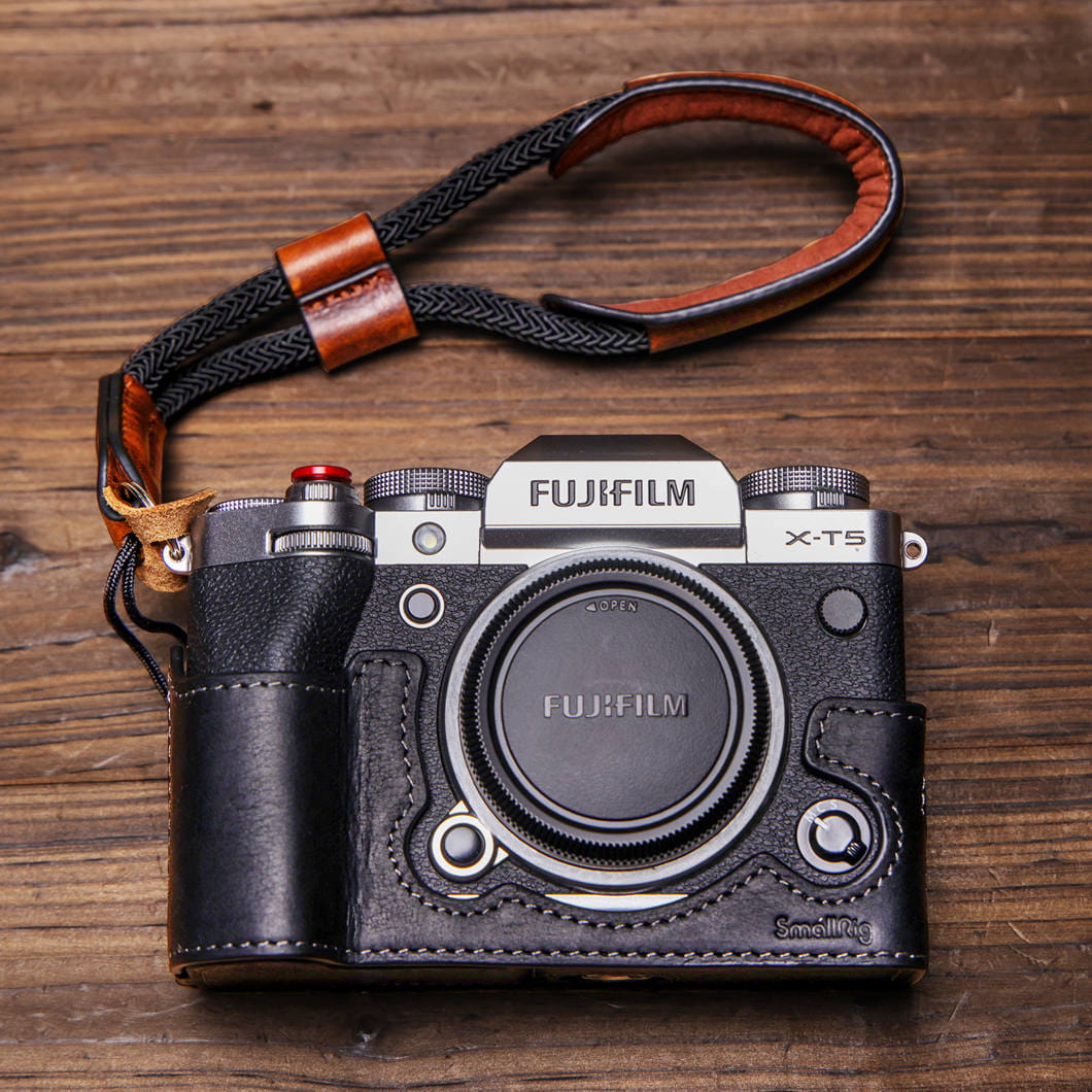 smallrig 3927 half case & wrist strap for fujifilm x-t5