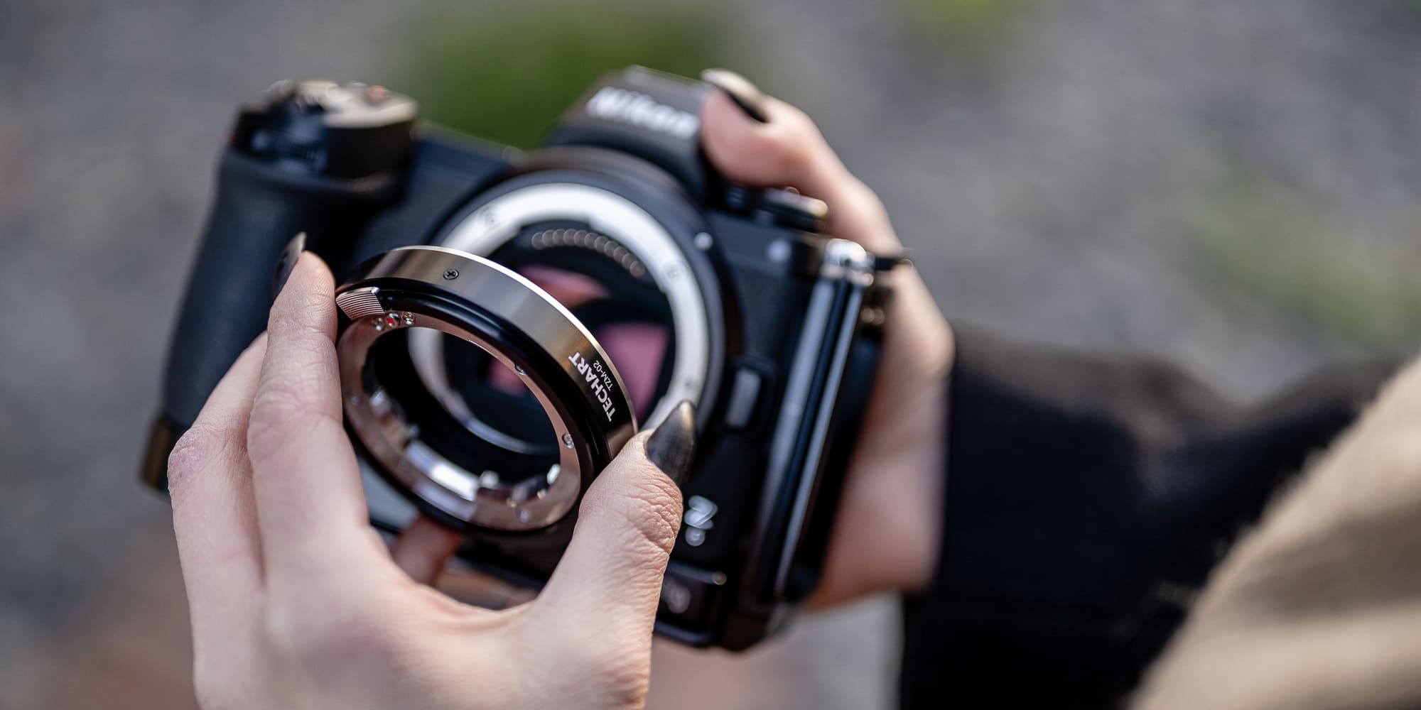 adapter bagnetowy z autofocusem techart tzm-02 - leica m / nikon z