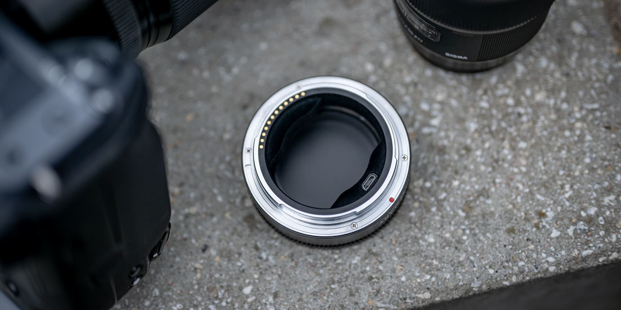 adapter bagnetowy techart ef-fg01+ - canon ef / fujifilm g