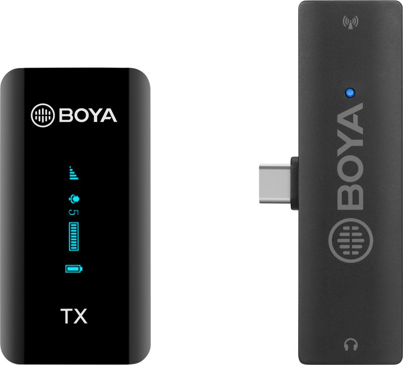 dwukanałowy system mikrofonów bezprzewodowych boya by-xm6-s5 2,4 ghz