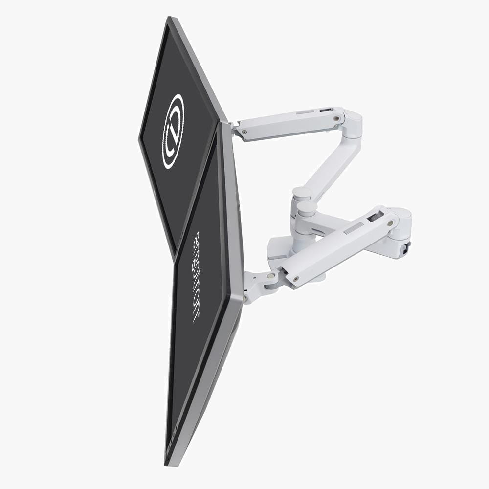 ergotron - lx dual side-by-side arm - dwuramienny uchwyt biurkowy na dwa monitory (biały)