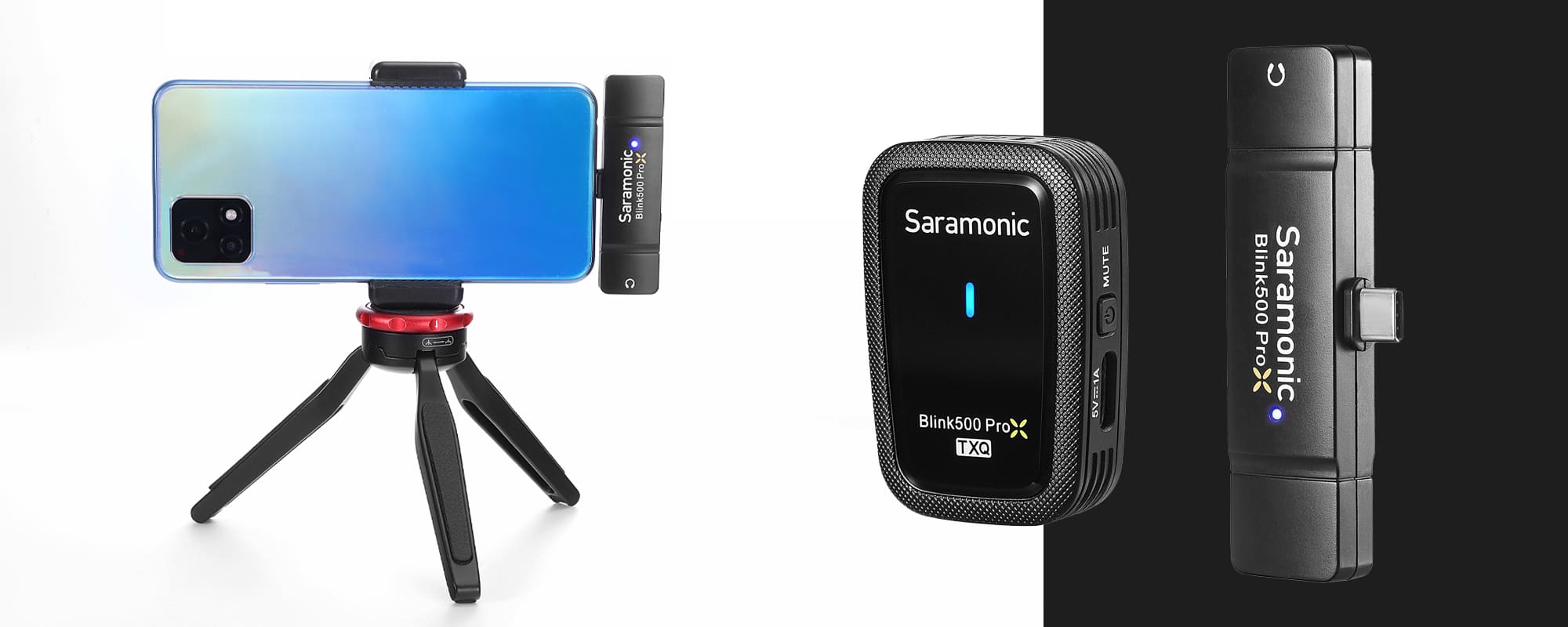 zestaw do bezprzewodowej transmisji dźwięku saramonic blink500 prox q5 (rxuc + tx)