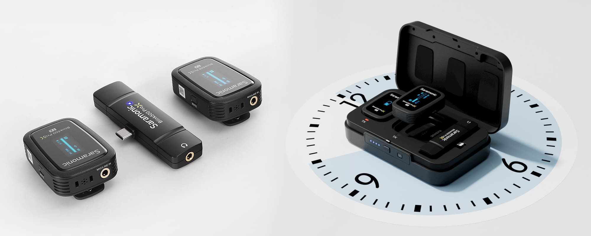 zestaw do bezprzewodowej transmisji dźwięku saramonic blink500 prox b6 (rxuc + tx + tx)