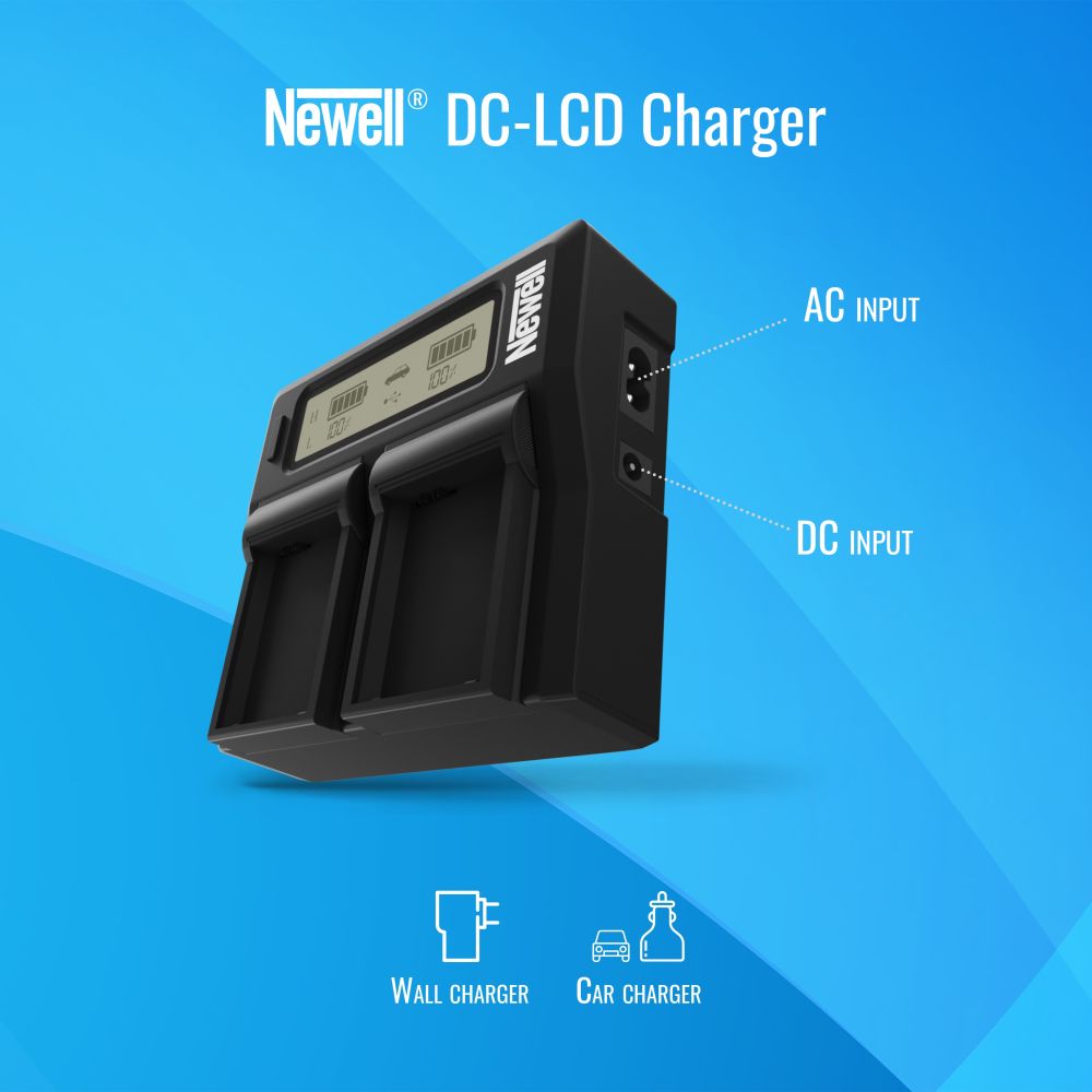 ładowarka dwukanałowa newell dc-lcd do akumulatorów bp-a30/a60/a90 do canon