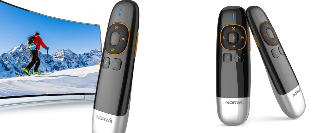 pilot z wskaźnikiem laserowym do prezentacji multimedialnych norwii