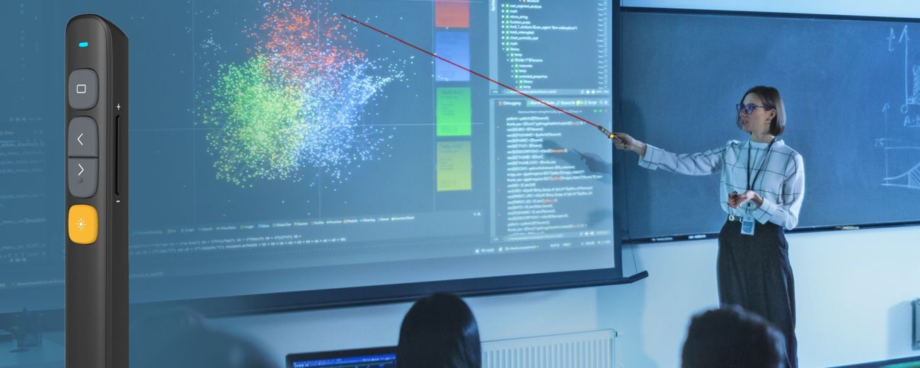 pilot z wskaźnikiem laserowym do prezentacji multimedialnych norwii