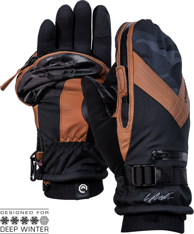 vallerret skadi zipper mitt psp l brown