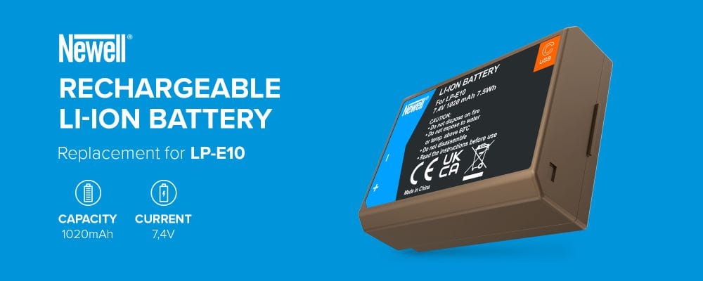 akumulator newell zamiennik lp-e10 usb-c do canon