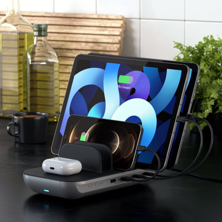 satechi dock5 - stacja ładująca do 5 urządzeń z ładowaniem bezprzewodowym