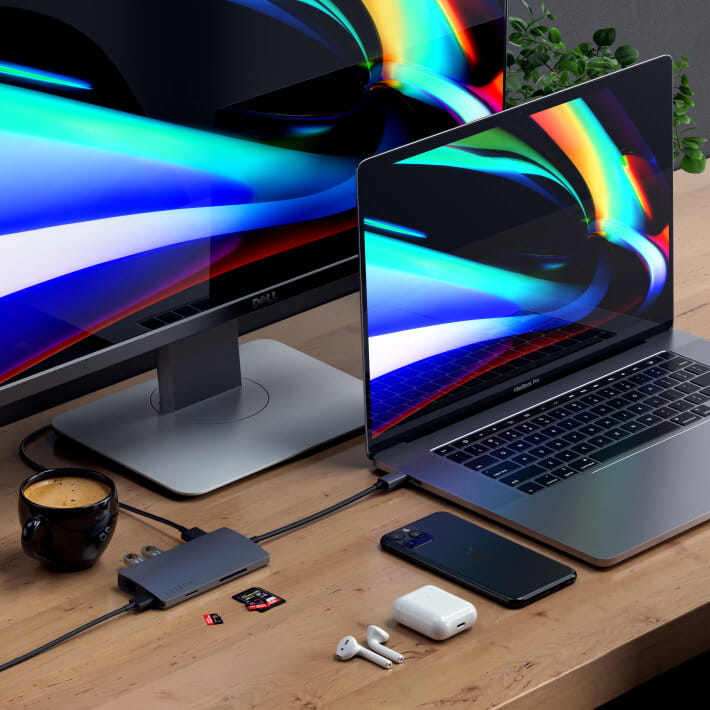 satechi aluminium adapter v2 - aluminiowy adapter do urządzeń moblinych usb-c