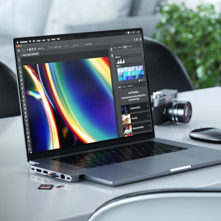 satechi pro hub max - aluminiowy hub z podwójnym usb-c do macbook