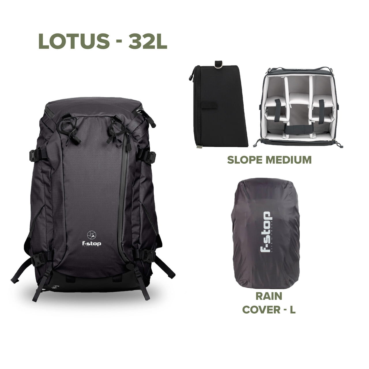 f-stop lotus w zestawie (m135 + m285 + m923-69), czarny