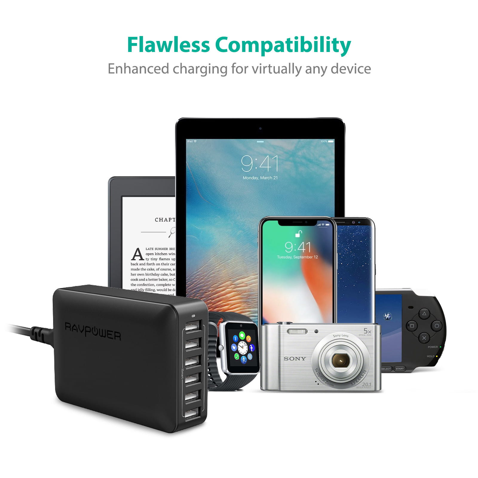 , ładowarka usb ravpower rp-pc028 - 6x usb