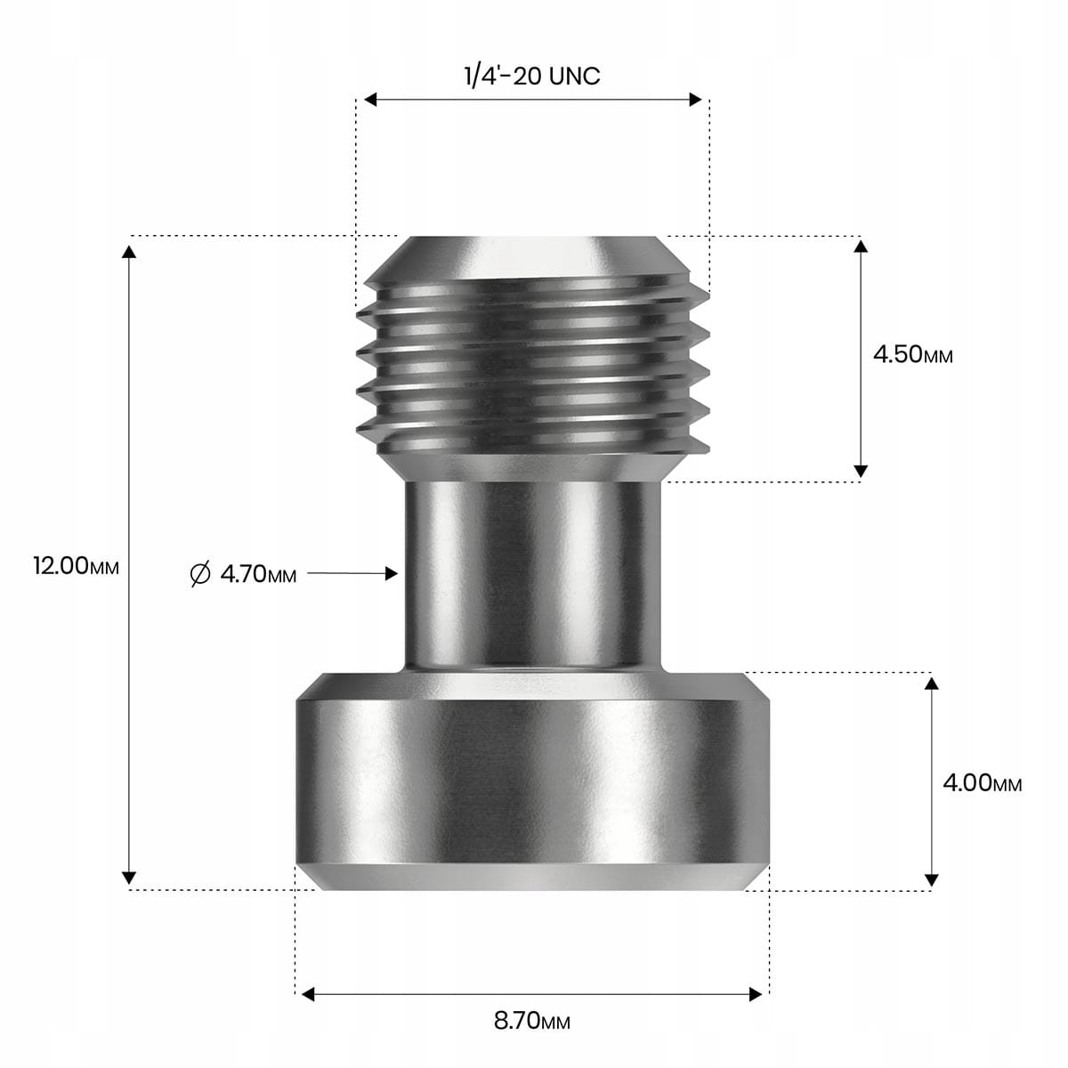 śruba montażowa 8sinn 1/4"x20 hex screw 