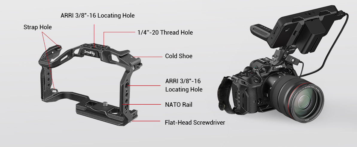 klatka operatorska smallrig 4003 “black mamba” do canon eos r7