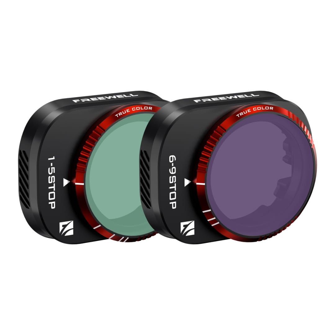 Zestaw dwóch filtrów VND do drona DJI Mini 4 Pro Freewell 1-5 Stop, 6-9 Stop