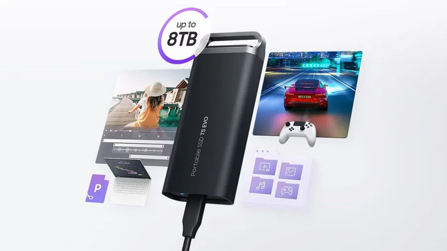 dysk przenośny samsung portable ssd t5 evo usb 3.2 gen1 2 tb czarny