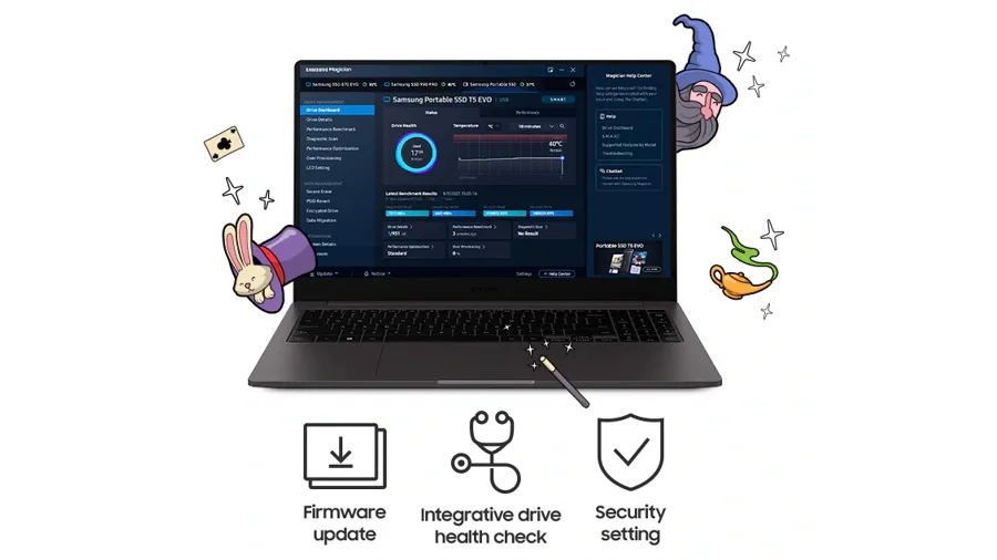 dysk samsung portable ssd t5 evo usb 3.2 gen1 2 tb czarny