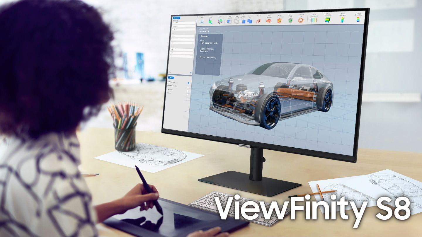 samsung viewfinity s8 s80px, 27", uhd, ips, usb-c