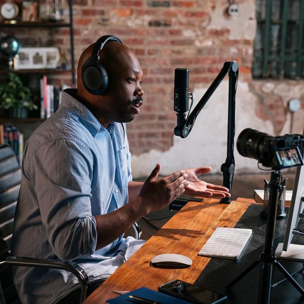 mikrofon sennheiser profile usb-c do podcastu (plug-and-play)
