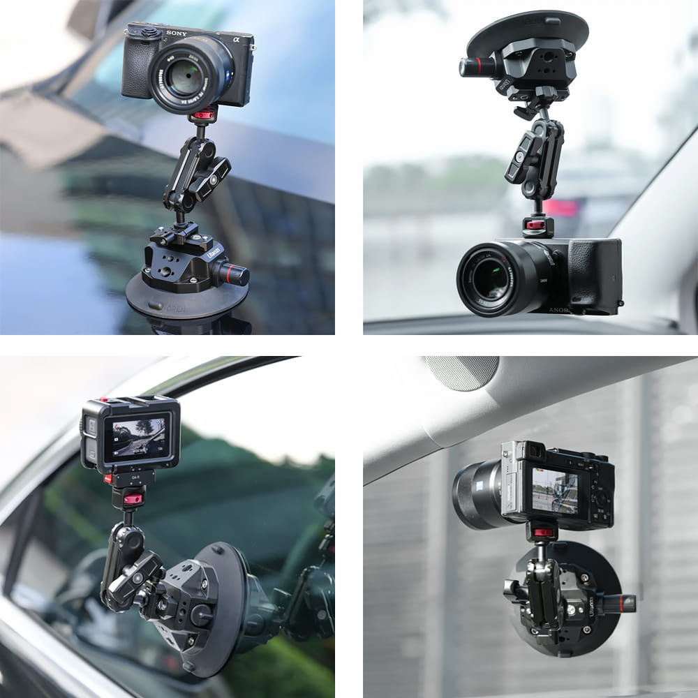 przyssawka ulanzi sc-02 4,5’’ (11,5cm) z przegubem magic arm i adapterem nato rail