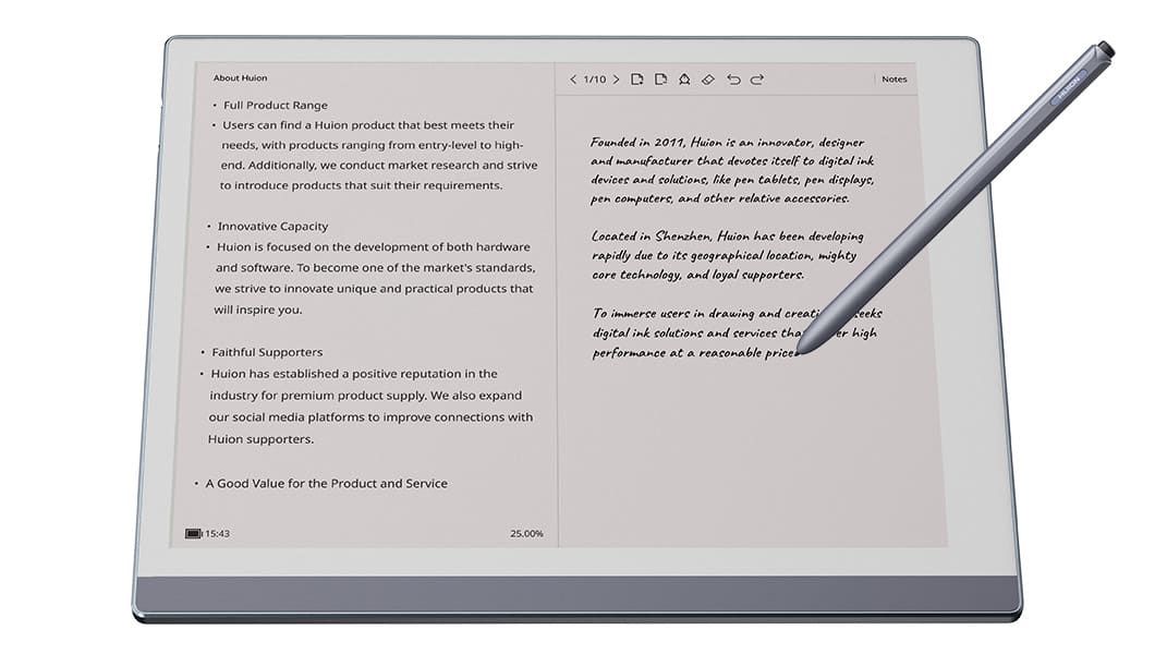 elektroniczny notatnik huion ink