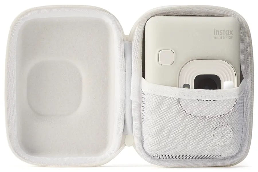 futerał fujifilm instax mini liplay camera case misty white