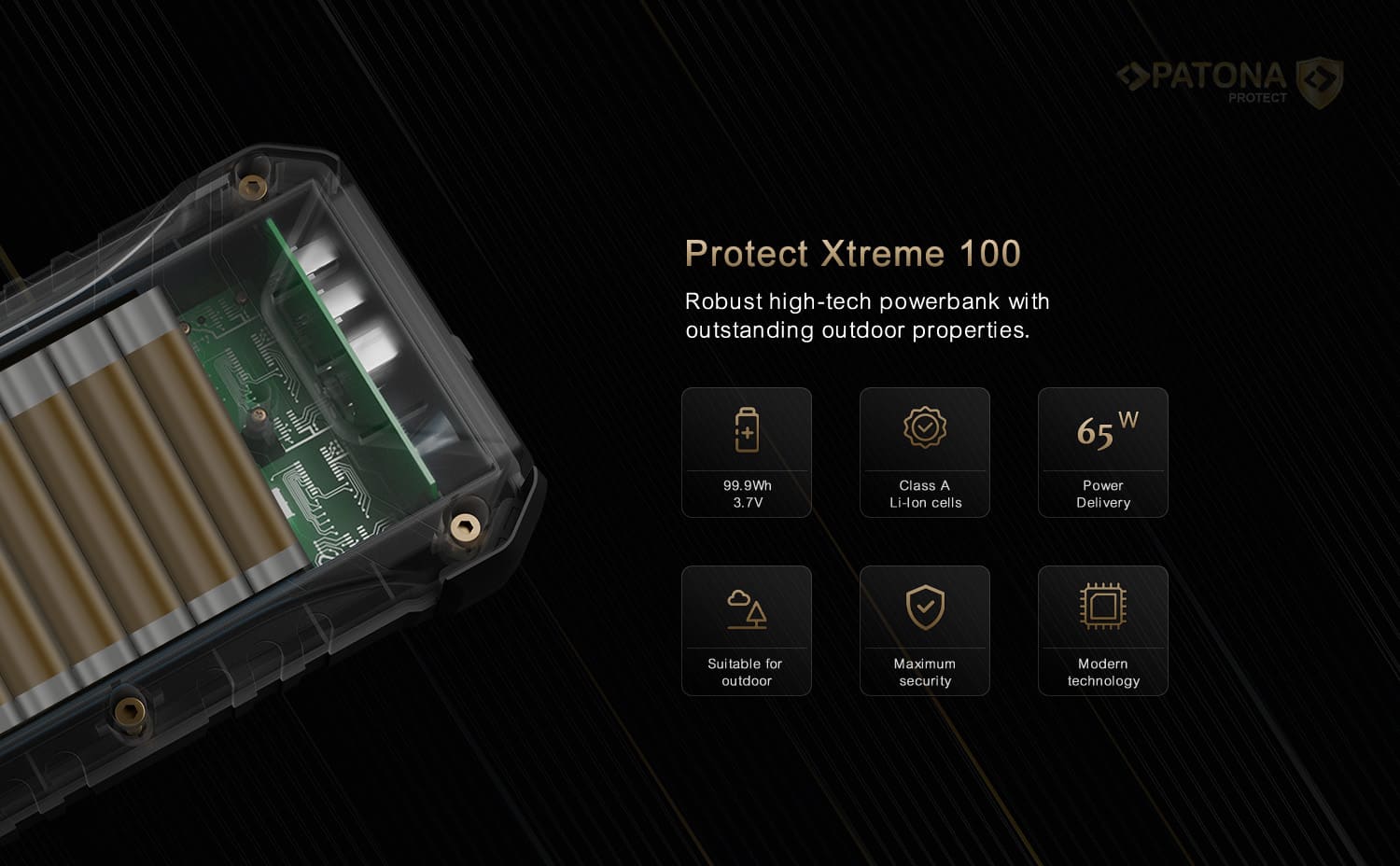 patona protect powerbank extreme 100 pd65w 27.000mah z ładowaniem bezprzewodowym