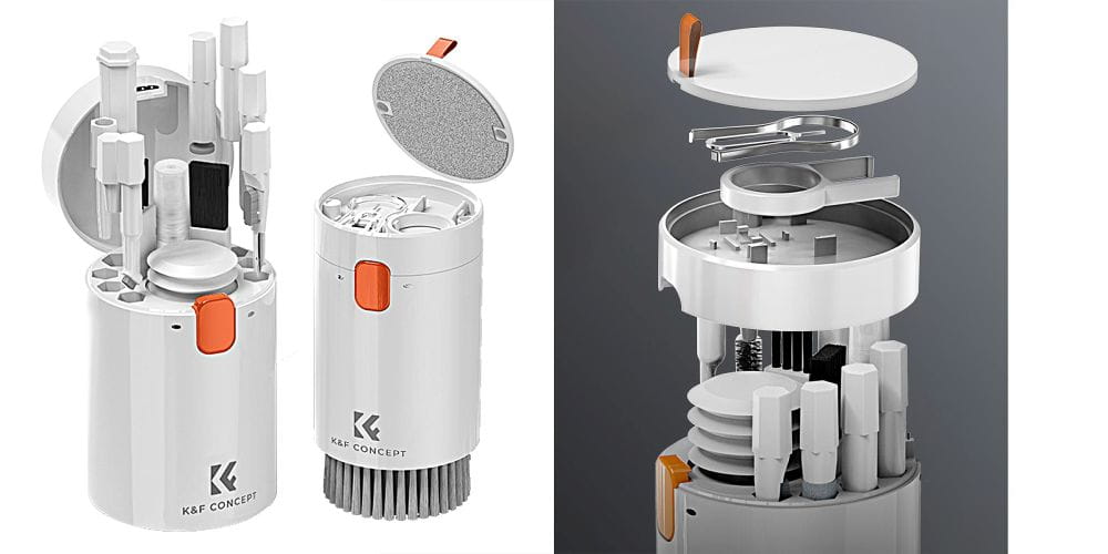 , zestaw akcesoriów czyszczących k&f concept 20w1 do elektroniki