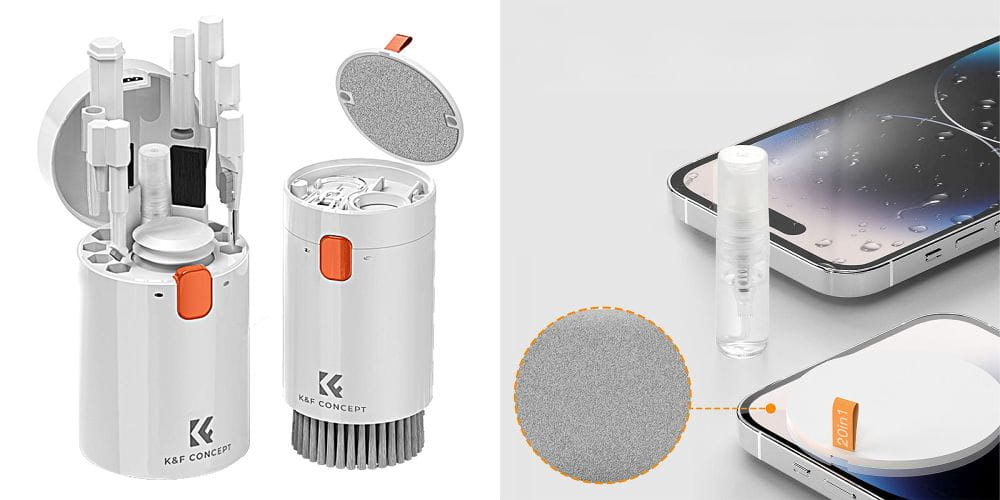 , zestaw akcesoriów czyszczących k&f concept 20w1 do elektroniki