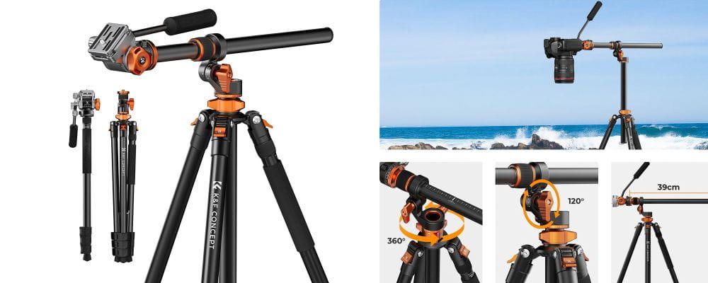 statyw video k&f concept t254a7 z głowicą fh-03