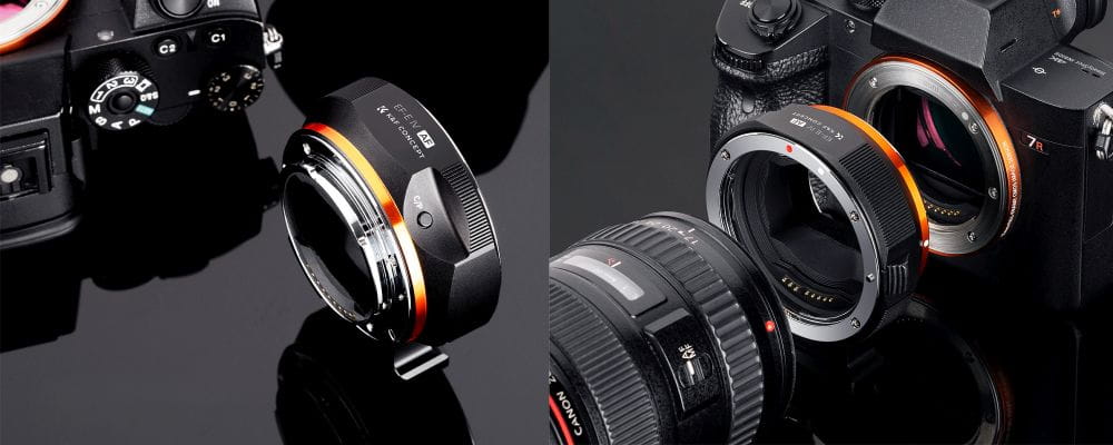 adapter bagnetowy k&f concept ef-e iv - canon ef / sony e