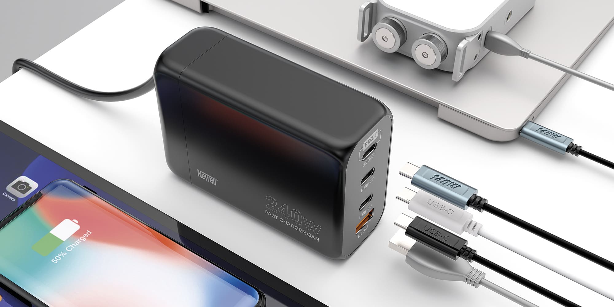 ładowarka sieciowa newell gan 240 w - eu