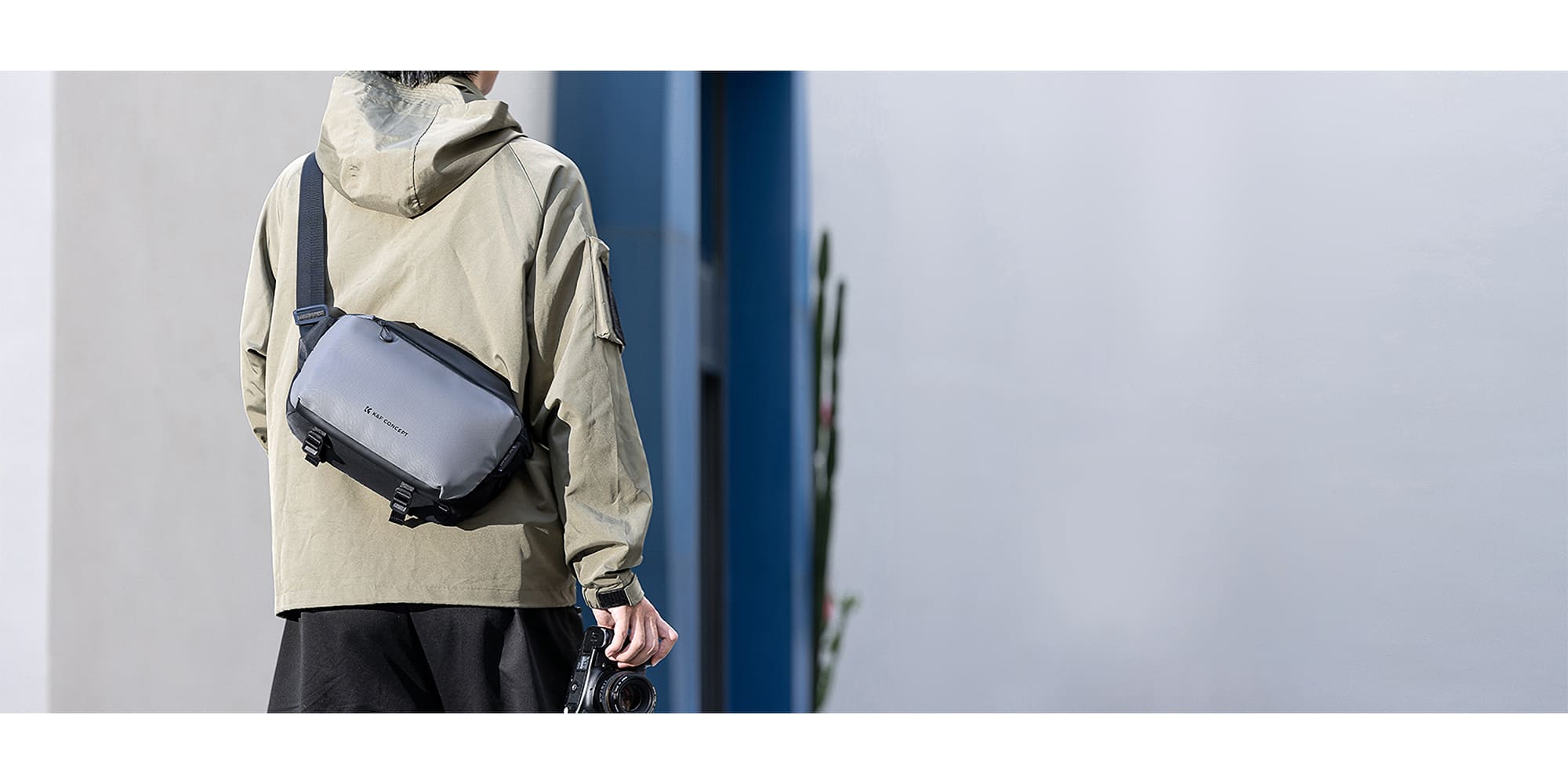 k&f concept alpha sling bag 10 l - szara
