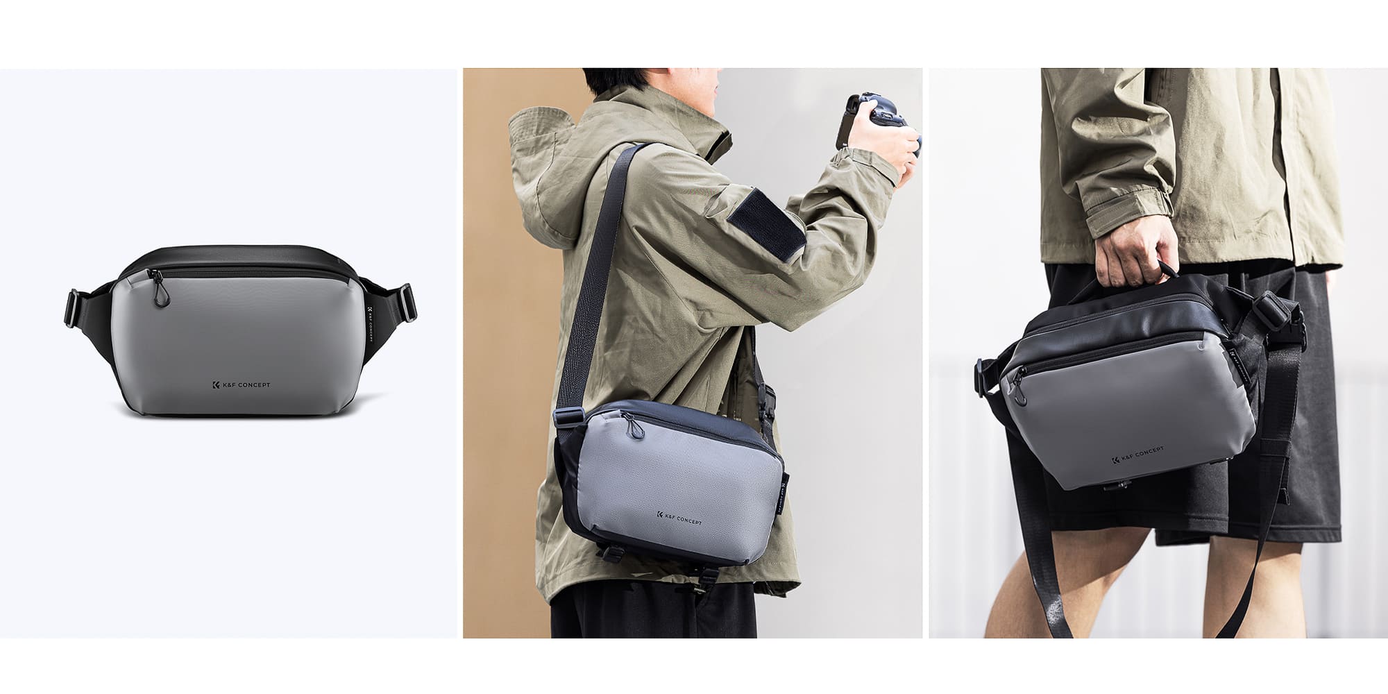 torba fotograficzna k&f concept alpha sling bag 10 l - szara