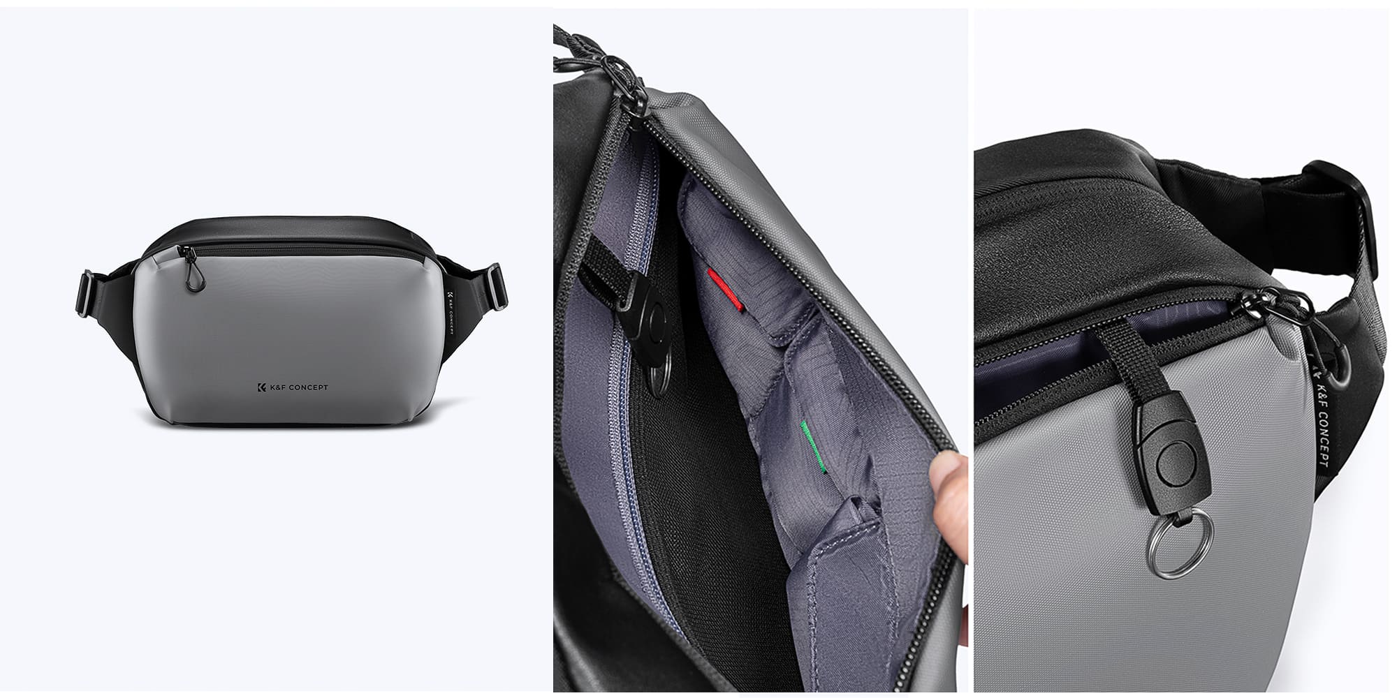 torba k&f concept alpha sling bag 10 l - szara