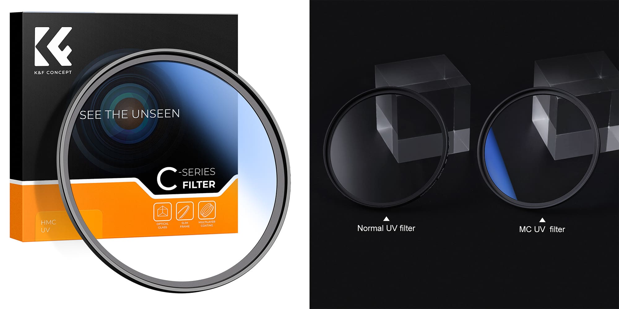 filtr uv k&f concept nano-c hmc uv - 52 mm
