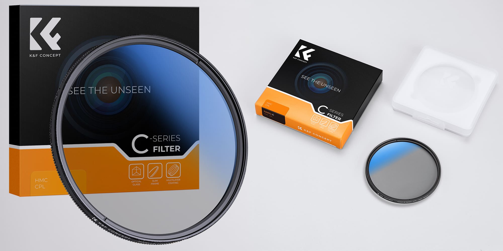 filtr polaryzacyjny kołowy k&f concept nano-c hmc cpl - 58 mm