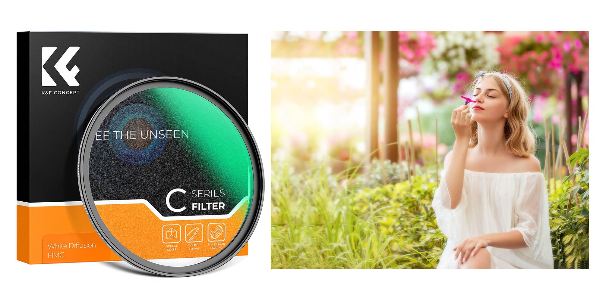 filtr dyfuzyjny k&f concept nano-c hmc white mist - 77 mm